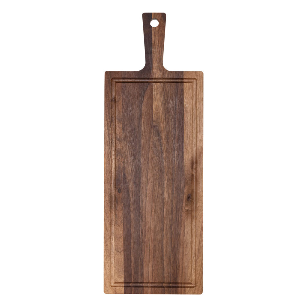 Lange walnoten serveerplank 48 × 17 cm
