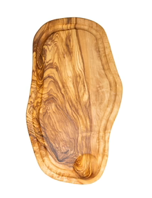 Ovale olijfhouten plank circa 35 cm