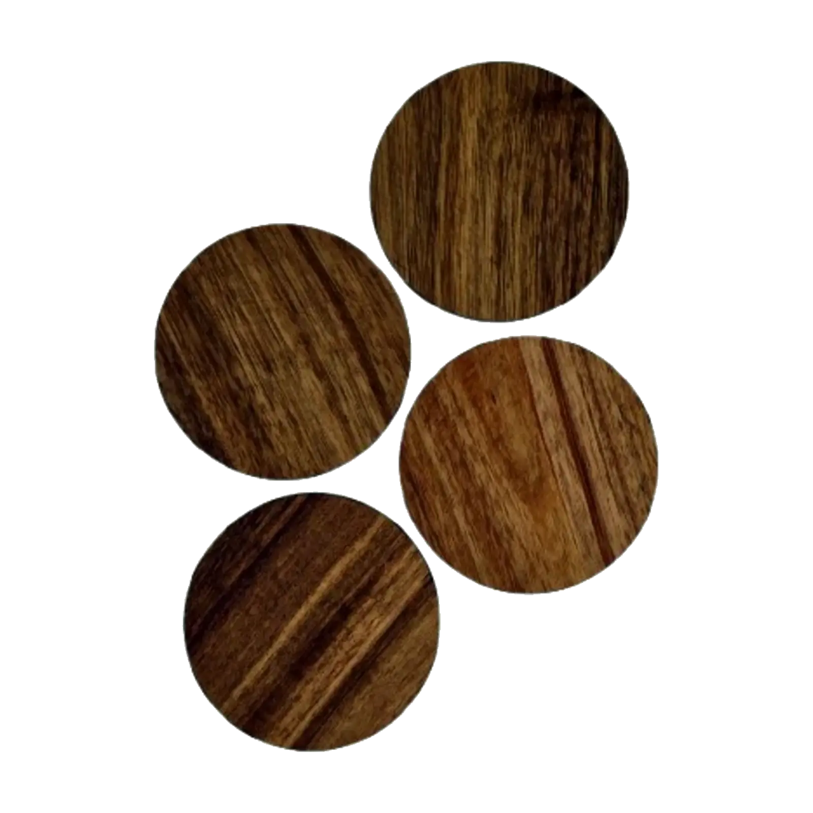 Onderzetter setje x4 rond acacia ⌀ 10x0,9 cm – productfoto